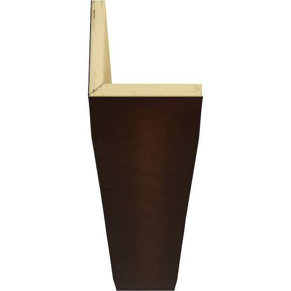 2-Sided (L-beam) Rough Cedar Endurathane Faux Wood Ceiling Beam, Premium Mahogany, 10W X 6H  X 8'L
